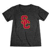 USC Trojans Women's Black SC Interlock Tri-Blend T-Shirt